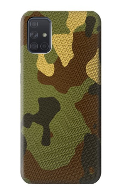 W1602 Camo Camouflage Graphic Printed Hard Case and Leather Flip Case For Samsung Galaxy A71 5G [for A71 5G only. NOT for A71]