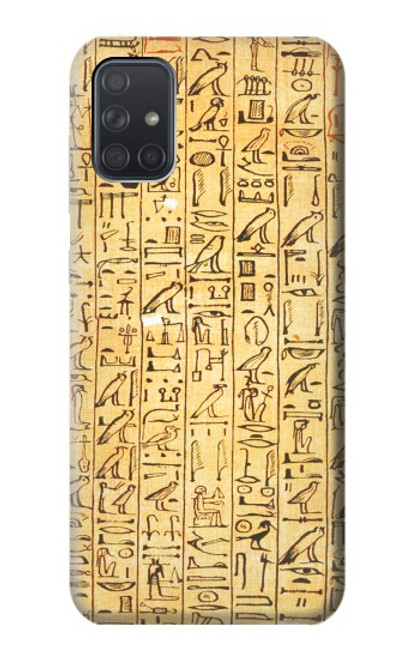 W1625 Egyptian Coffin Texts Hard Case and Leather Flip Case For Samsung Galaxy A71 5G [for A71 5G only. NOT for A71]