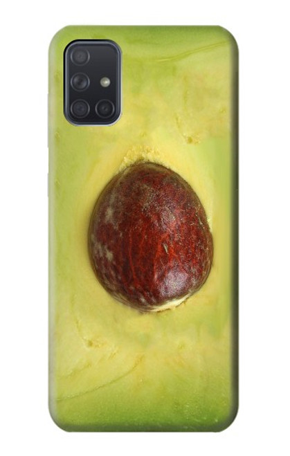 W2552 Avocado Fruit Hard Case and Leather Flip Case For Samsung Galaxy A71 5G [for A71 5G only. NOT for A71]