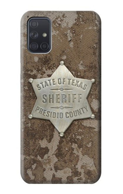 W2868 Texas Presidio County Sheriff Badge Hard Case and Leather Flip Case For Samsung Galaxy A71 5G [for A71 5G only. NOT for A71]