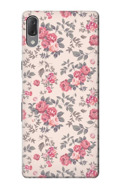 W3095 Vintage Rose Pattern Hard Case and Leather Flip Case For Sony Xperia L3