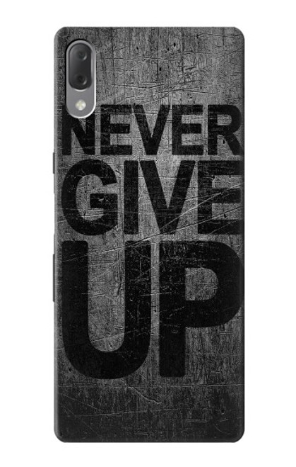 W3367 Never Give Up Hard Case and Leather Flip Case For Sony Xperia L3