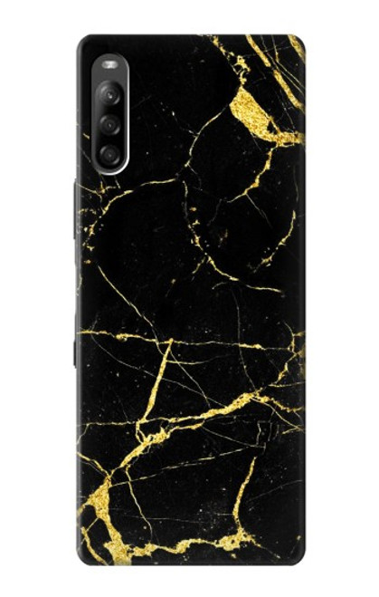 W2896 Gold Marble Graphic Printed Hard Case and Leather Flip Case For Sony Xperia L4