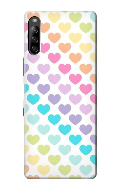 W3499 Colorful Heart Pattern Hard Case and Leather Flip Case For Sony Xperia L4