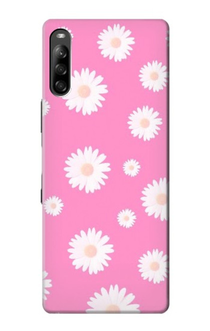 W3500 Pink Floral Pattern Hard Case and Leather Flip Case For Sony Xperia L4