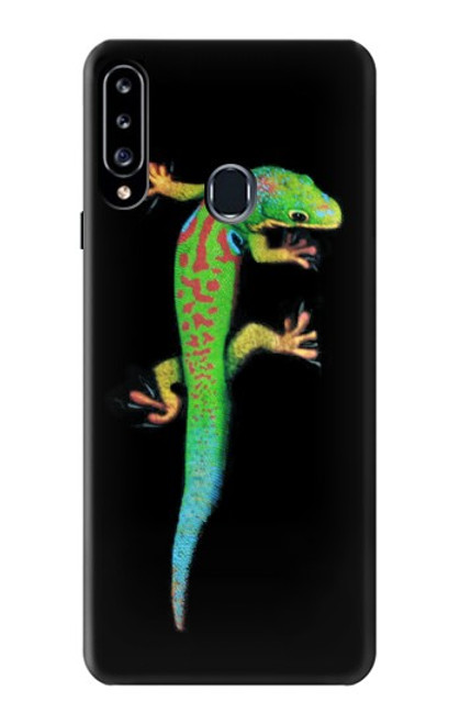 W0125 Green Madagascan Gecko Hard Case and Leather Flip Case For Samsung Galaxy A20s