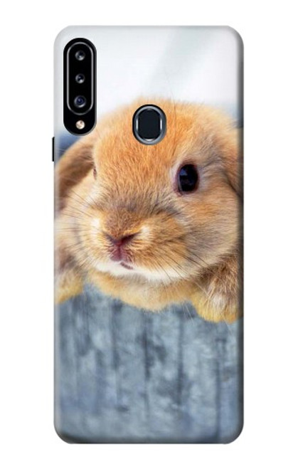 W0242 Cute Rabbit Hard Case and Leather Flip Case For Samsung Galaxy A20s