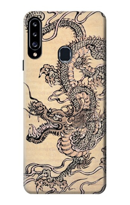 W0318 Antique Dragon Hard Case and Leather Flip Case For Samsung Galaxy A20s