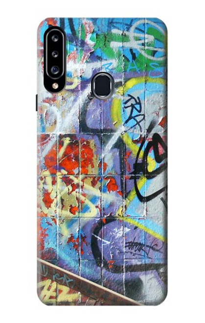 W0588 Wall Graffiti Hard Case and Leather Flip Case For Samsung Galaxy A20s