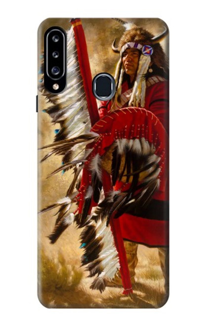 W0817 Red Indian Hard Case and Leather Flip Case For Samsung Galaxy A20s