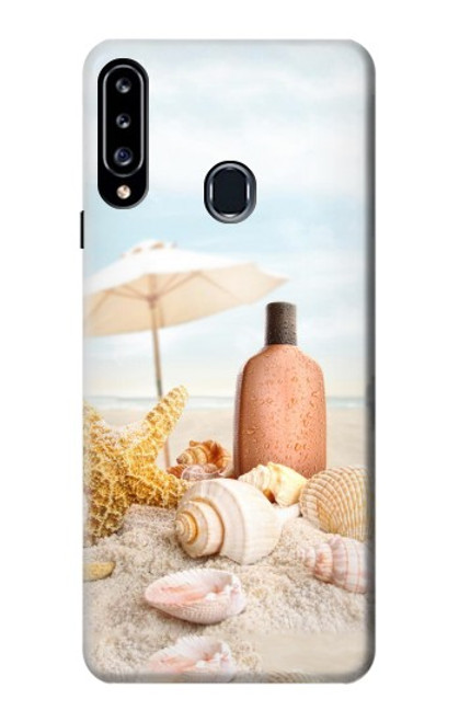 W1425 Seashells on The Beach Hard Case and Leather Flip Case For Samsung Galaxy A20s