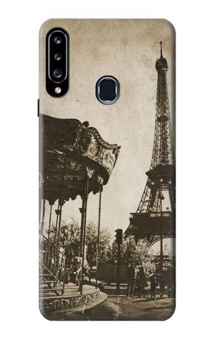 W2174 Eiffel Tower Vintage Paris Hard Case and Leather Flip Case For Samsung Galaxy A20s