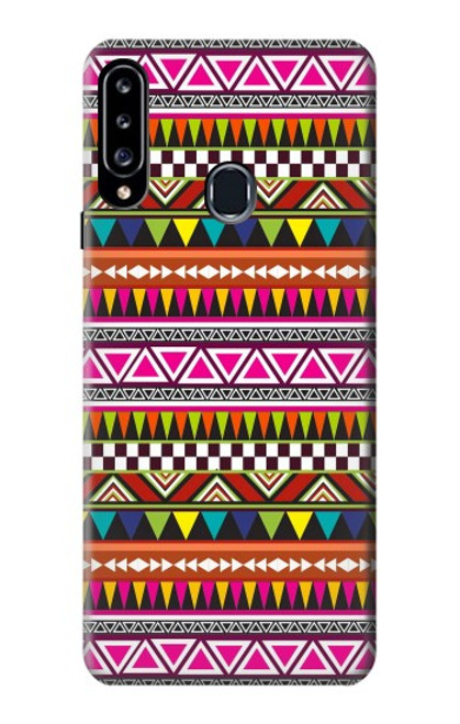 W2292 Aztec Tribal Pattern Hard Case and Leather Flip Case For Samsung Galaxy A20s