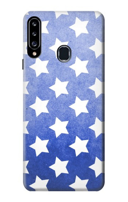 W2481 Star Pattern Hard Case and Leather Flip Case For Samsung Galaxy A20s