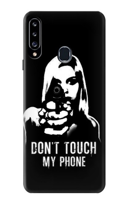 W2518 Do Not Touch My Phone Hard Case and Leather Flip Case For Samsung Galaxy A20s