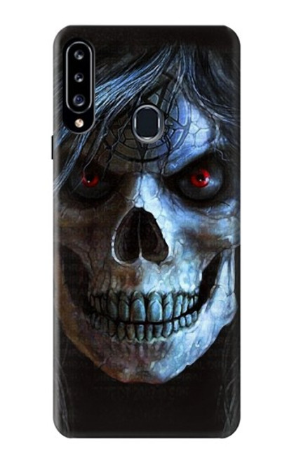 W2585 Evil Death Skull Pentagram Hard Case and Leather Flip Case For Samsung Galaxy A20s