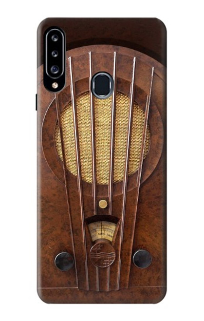 W2655 Vintage Bakelite Deco Radio Hard Case and Leather Flip Case For Samsung Galaxy A20s