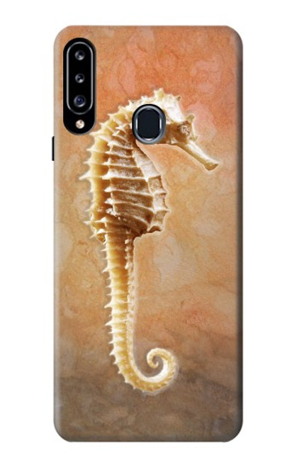 W2674 Seahorse Skeleton Fossil Hard Case and Leather Flip Case For Samsung Galaxy A20s