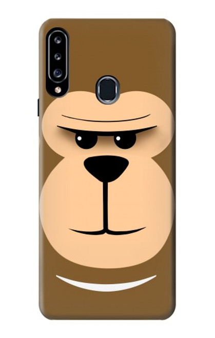 W2721 Cute Grumpy Monkey Cartoon Hard Case and Leather Flip Case For Samsung Galaxy A20s