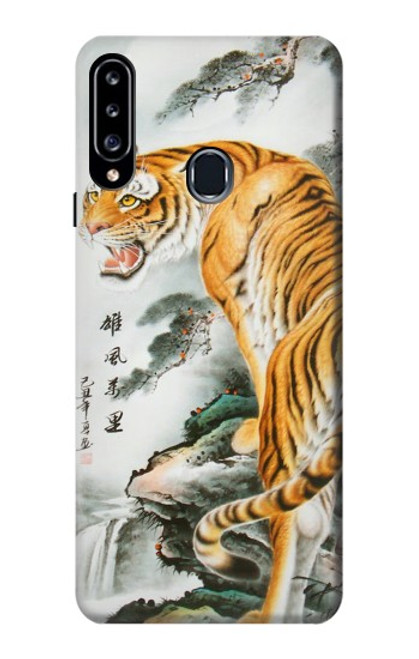 W2750 Oriental Chinese Tiger Painting Hard Case and Leather Flip Case For Samsung Galaxy A20s