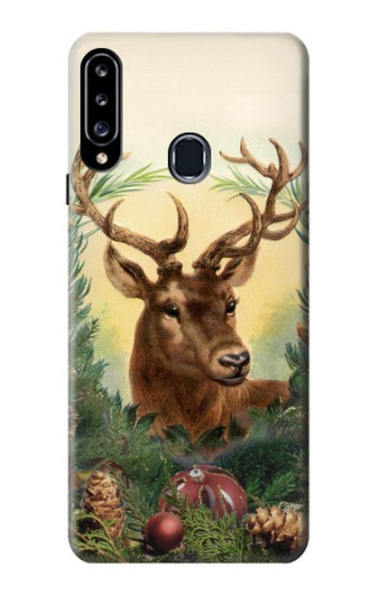 W2841 Vintage Reindeer Christmas Hard Case and Leather Flip Case For Samsung Galaxy A20s