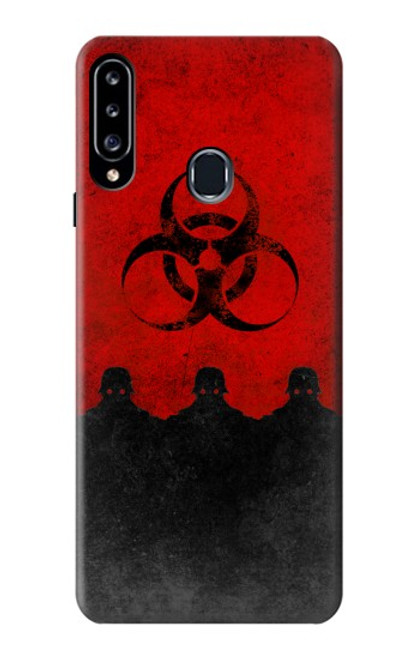 W2917 Biohazards Virus Red Alert Hard Case and Leather Flip Case For Samsung Galaxy A20s