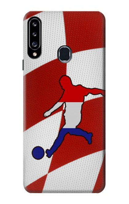 W2993 Croatia Football Soccer Hard Case and Leather Flip Case For Samsung Galaxy A20s