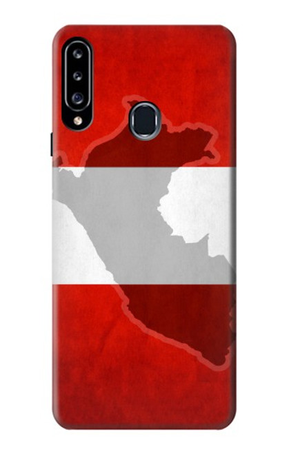 W3018 Peru Flag Hard Case and Leather Flip Case For Samsung Galaxy A20s