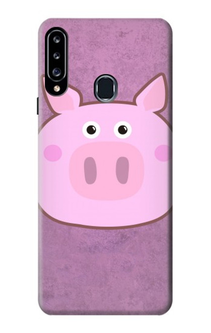 W3269 Pig Cartoon Hard Case and Leather Flip Case For Samsung Galaxy A20s