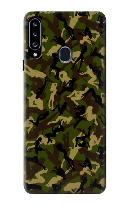 W3356 Sexy Girls Camo Camouflage Hard Case and Leather Flip Case For Samsung Galaxy A20s