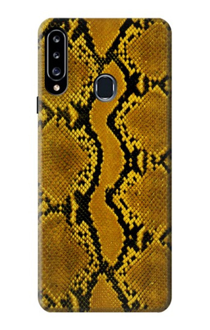 W3365 Yellow Python Skin Graphic Print Hard Case and Leather Flip Case For Samsung Galaxy A20s