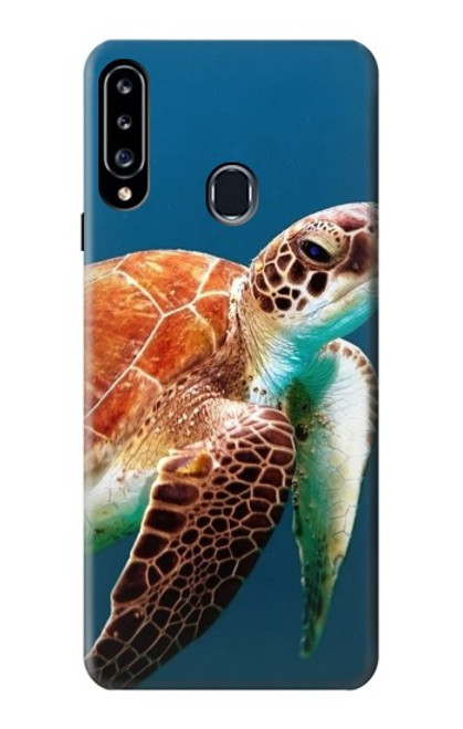 W3497 Green Sea Turtle Hard Case and Leather Flip Case For Samsung Galaxy A20s