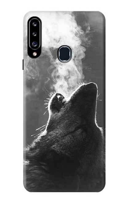 W3505 Wolf Howling Hard Case and Leather Flip Case For Samsung Galaxy A20s