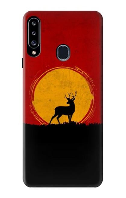 W3513 Deer Sunset Hard Case and Leather Flip Case For Samsung Galaxy A20s