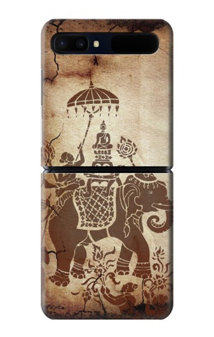 W2102 Thai Art Buddha on Elephant Hard Case For Samsung Galaxy Z Flip 5G