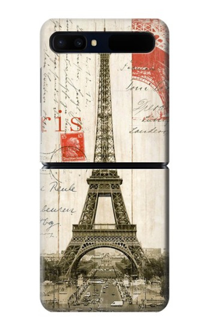 W2108 Eiffel Tower Paris Postcard Hard Case For Samsung Galaxy Z Flip 5G