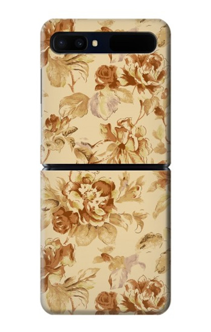 W2180 Flower Floral Vintage Pattern Hard Case For Samsung Galaxy Z Flip 5G