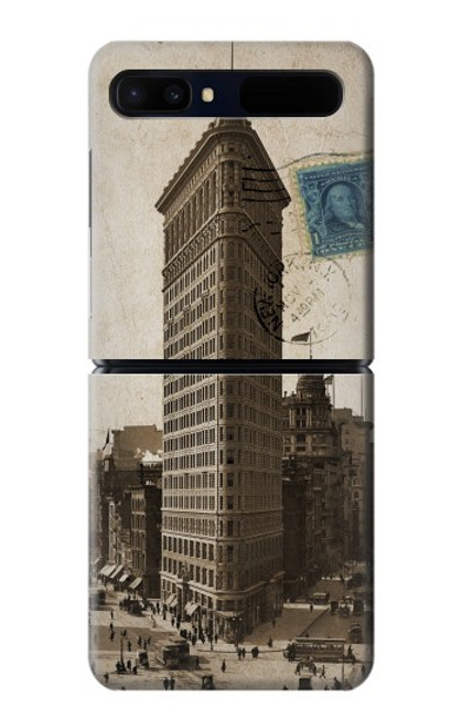 W2832 New York 1903 Flatiron Building Postcard Hard Case For Samsung Galaxy Z Flip 5G