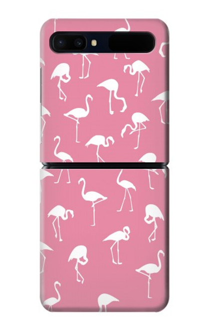 W2858 Pink Flamingo Pattern Hard Case For Samsung Galaxy Z Flip 5G