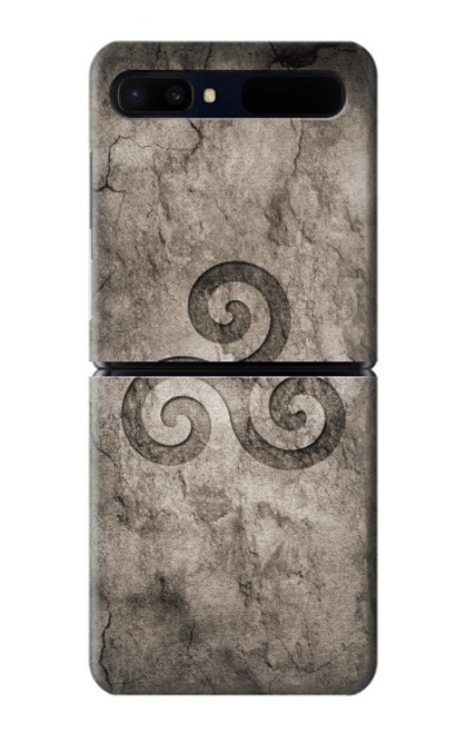 W2892 Triskele Symbol Stone Texture Hard Case For Samsung Galaxy Z Flip 5G