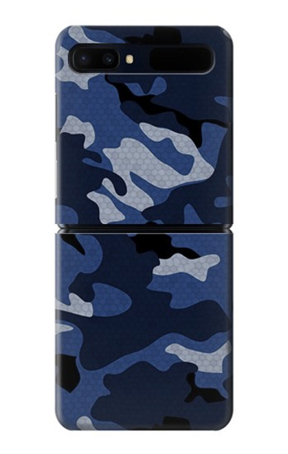 W2959 Navy Blue Camo Camouflage Hard Case For Samsung Galaxy Z Flip 5G