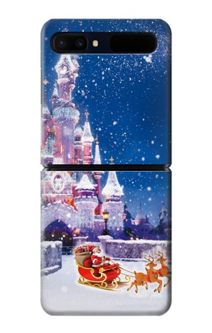 W3282 Santa Xmas Castle Hard Case For Samsung Galaxy Z Flip 5G