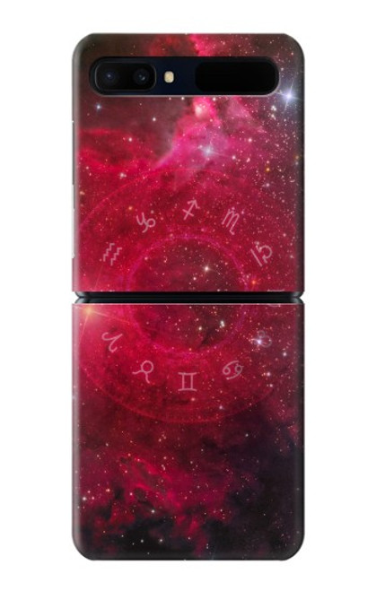 W3368 Zodiac Red Galaxy Hard Case For Samsung Galaxy Z Flip 5G