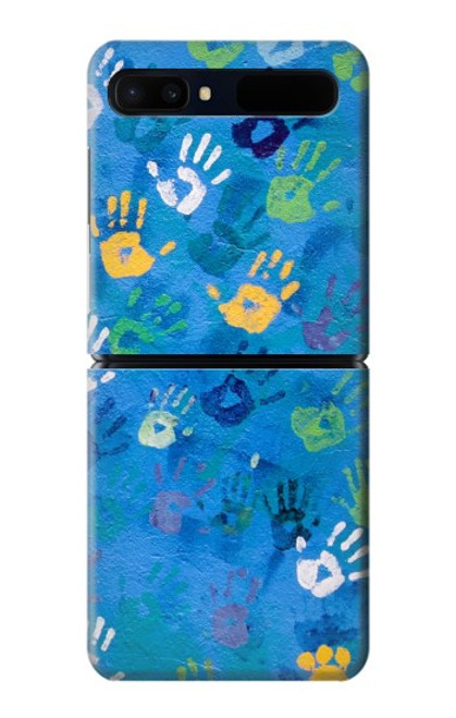 W3403 Hand Print Hard Case For Samsung Galaxy Z Flip 5G