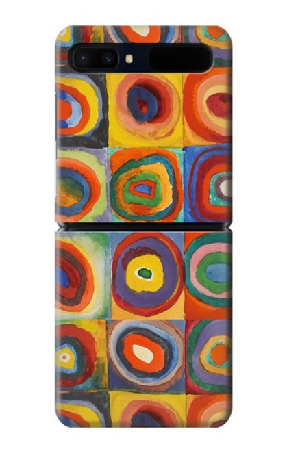 W3409 Squares Concentric Circles Hard Case For Samsung Galaxy Z Flip 5G