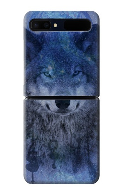 W3410 Wolf Dream Catcher Hard Case For Samsung Galaxy Z Flip 5G