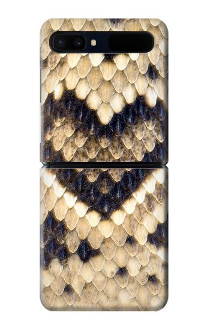 W3417 Diamond Rattle Snake Graphic Print Hard Case For Samsung Galaxy Z Flip 5G