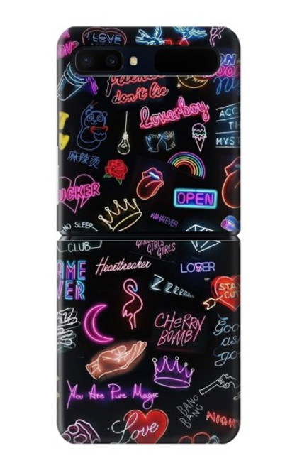 W3433 Vintage Neon Graphic Hard Case For Samsung Galaxy Z Flip 5G