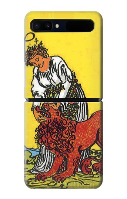 W3458 Strength Tarot Card Hard Case For Samsung Galaxy Z Flip 5G