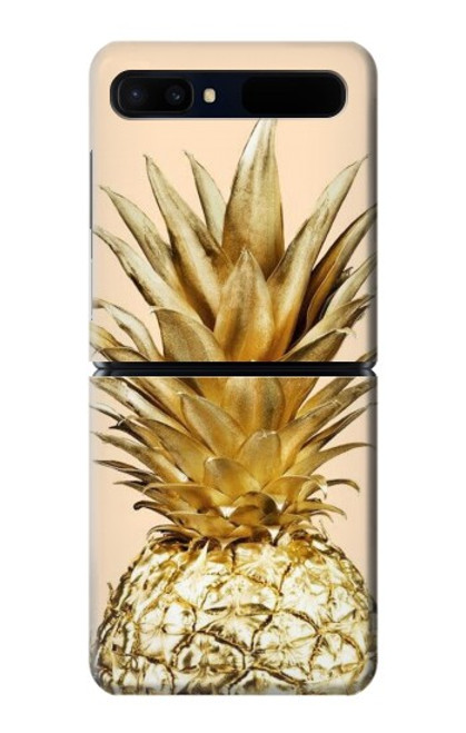 W3490 Gold Pineapple Hard Case For Samsung Galaxy Z Flip 5G